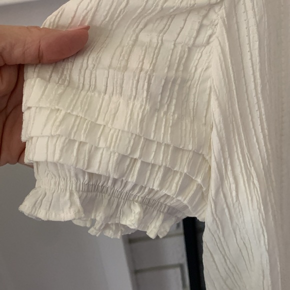 Anthropologie Current Air Rafia Plisse Top - Picture 3 of 7